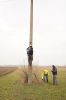 Installation of the nest boxes on the pylon_2